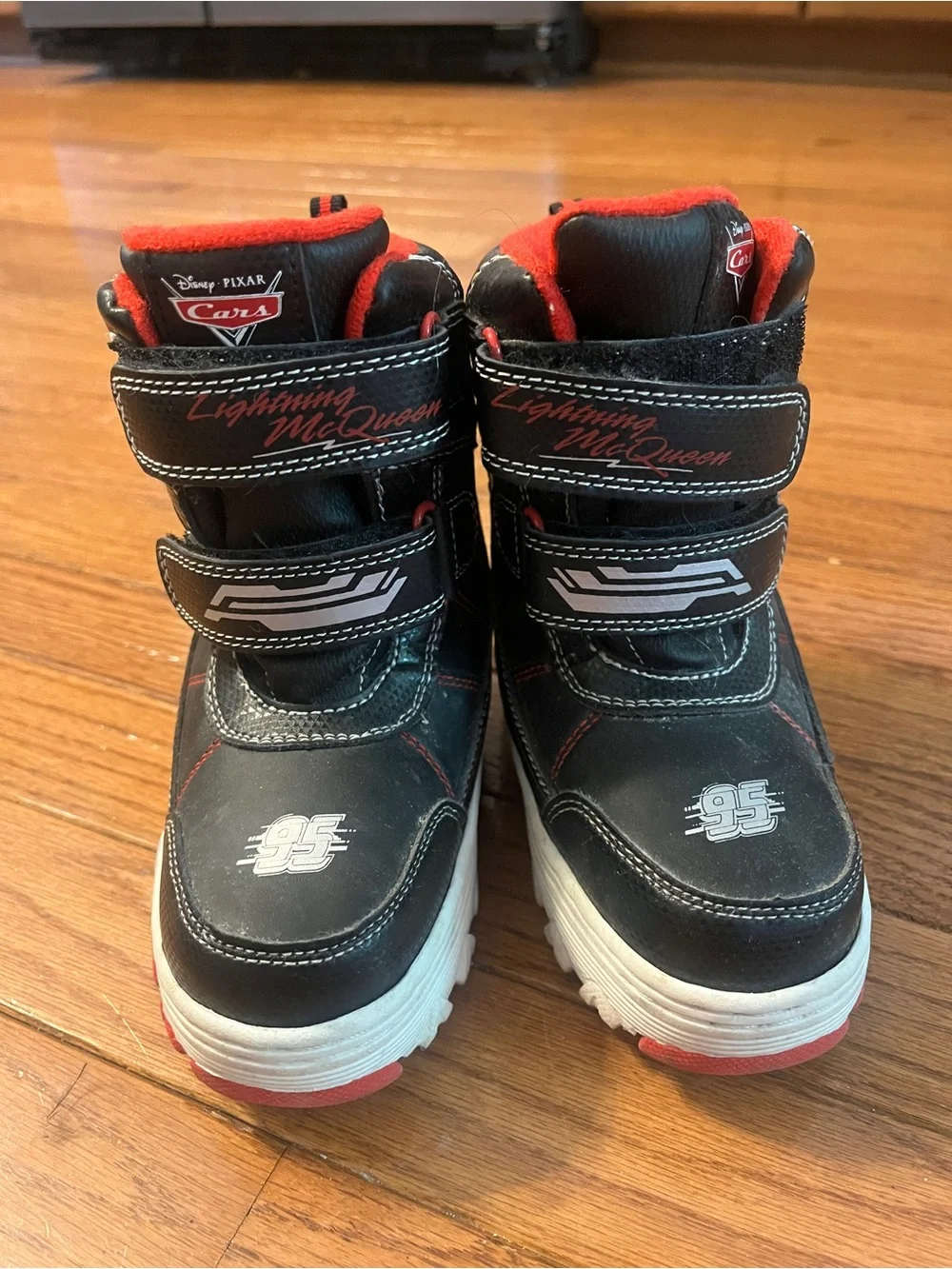 Disney Cars Black and Red Kids Snow Boots